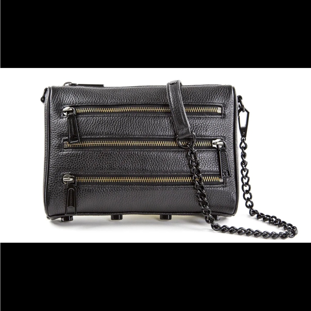Rebecca Minkoff Nib Mini 5 Zip Crossbody Bag; Black